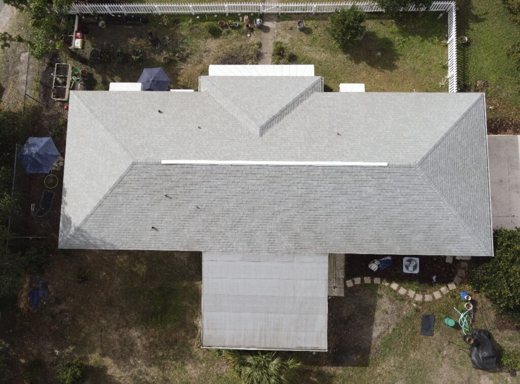 Roof after soft wash cleaning by Batterbee Roof Cleaning - Central Florida