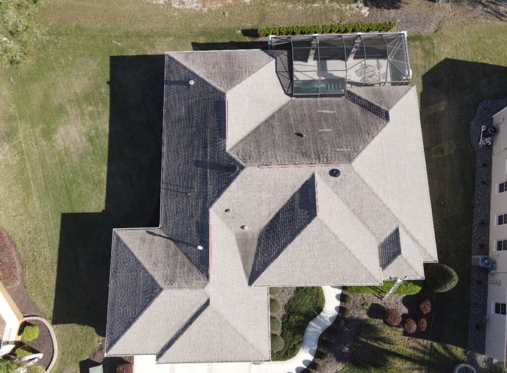 Roof before moss removal treatment - Batterbee Roof Cleaning
